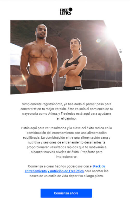 campañas email marketing ejemplos freeletics
