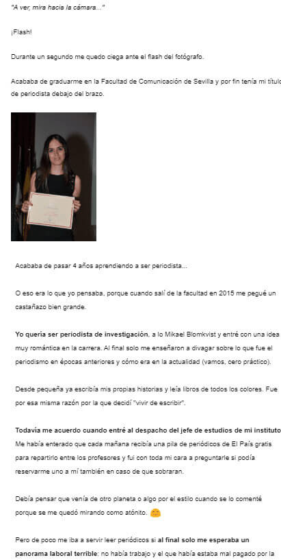 ejemplos campaña email marketing historia