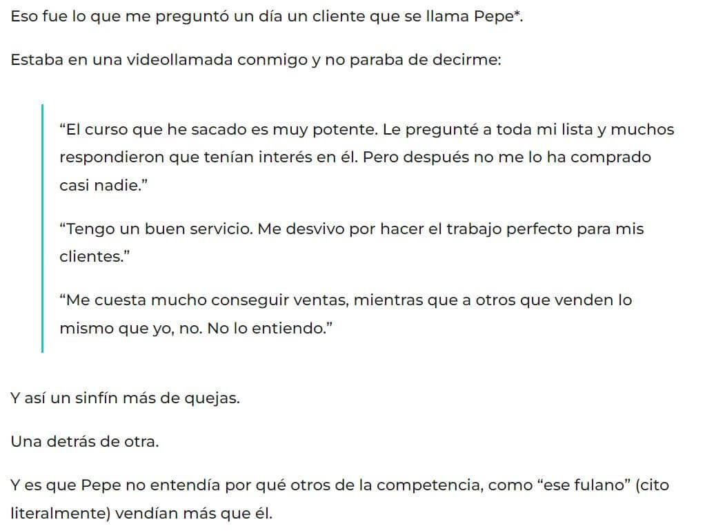 puntos de dolor en copywriting